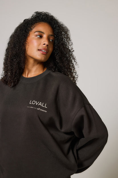 ALL SZN Organic Oversized Sweatshirt Style 3 - Black Coffee