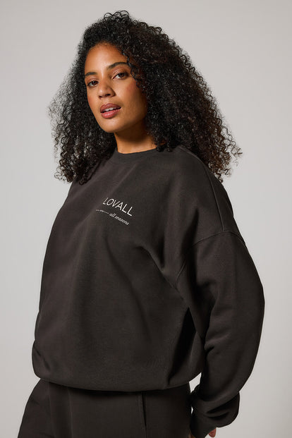 ALL SZN Organic Oversized Sweatshirt Style 3 - Black Coffee