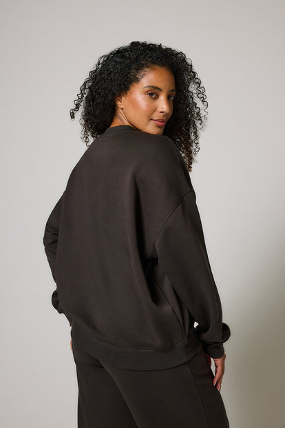 ALL SZN Organic Oversized Sweatshirt Style 3 - Black Coffee