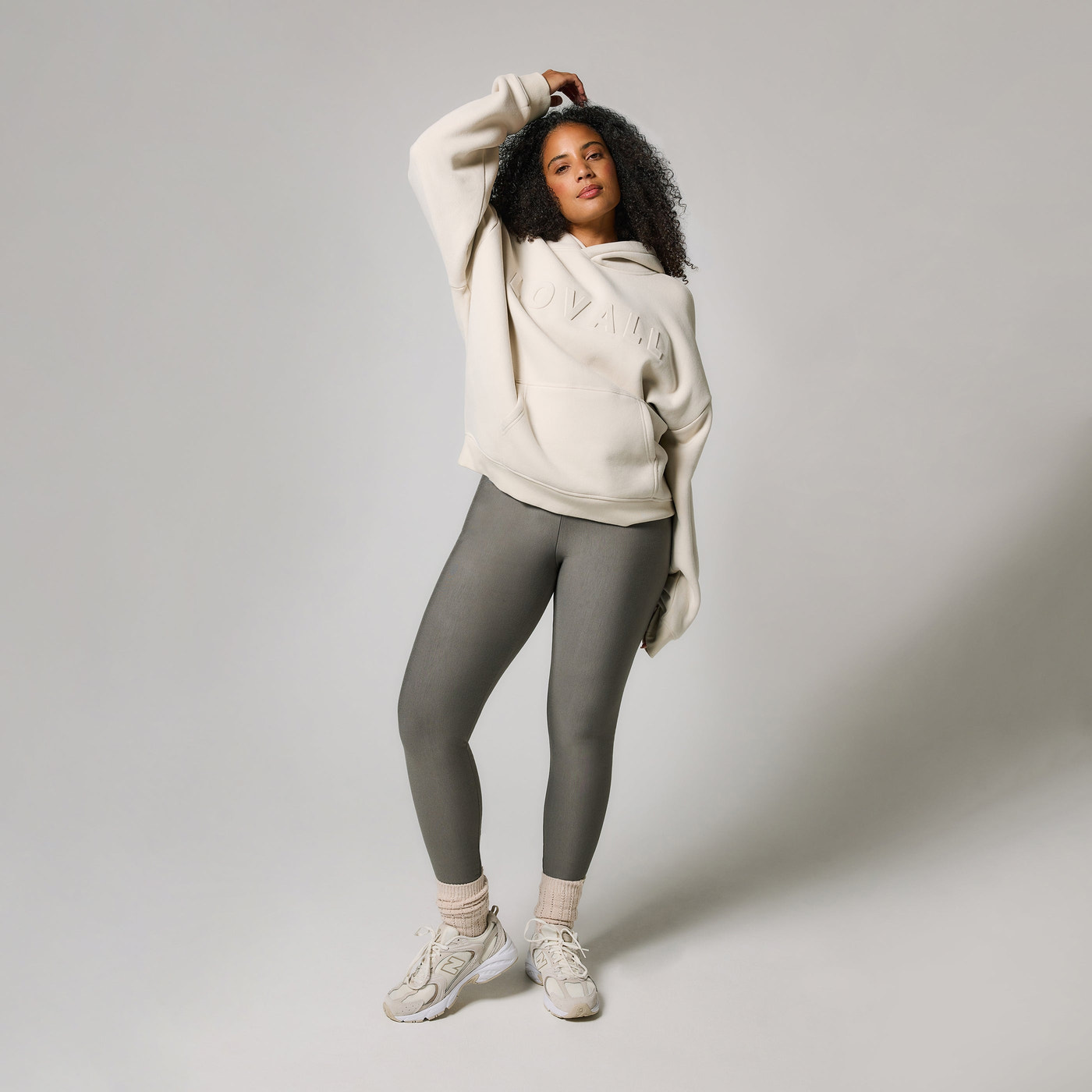 Curve Heavyweight Oversized Hoodie - Ecru