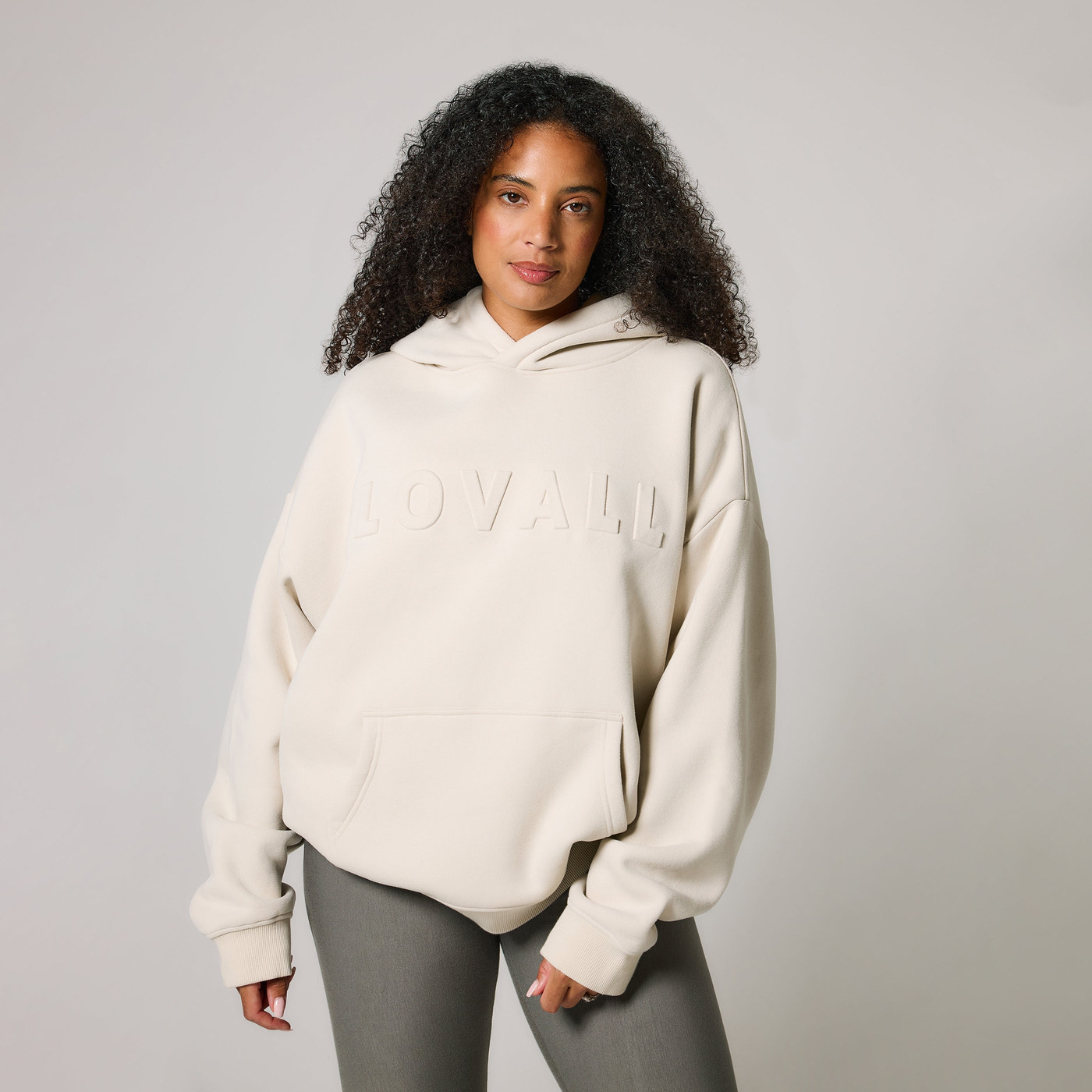 Curve Heavyweight Oversized Hoodie - Ecru