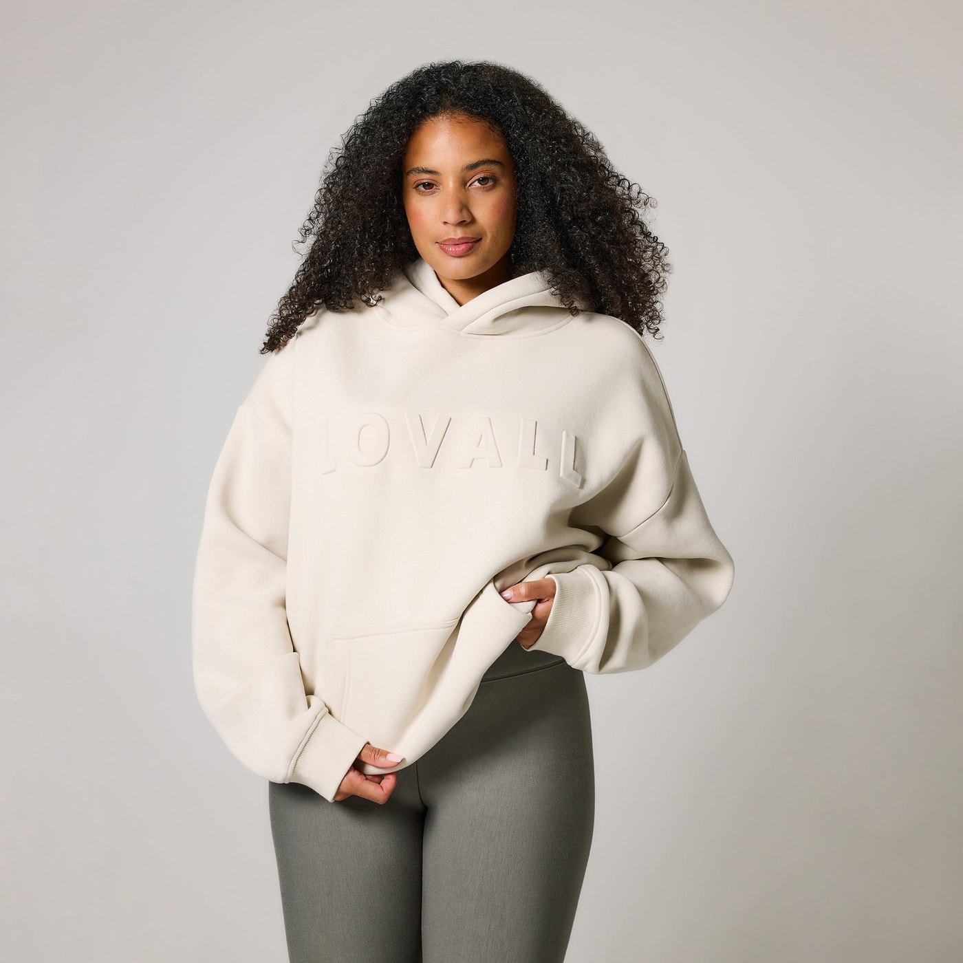 Curve Heavyweight Oversized Hoodie - Ecru