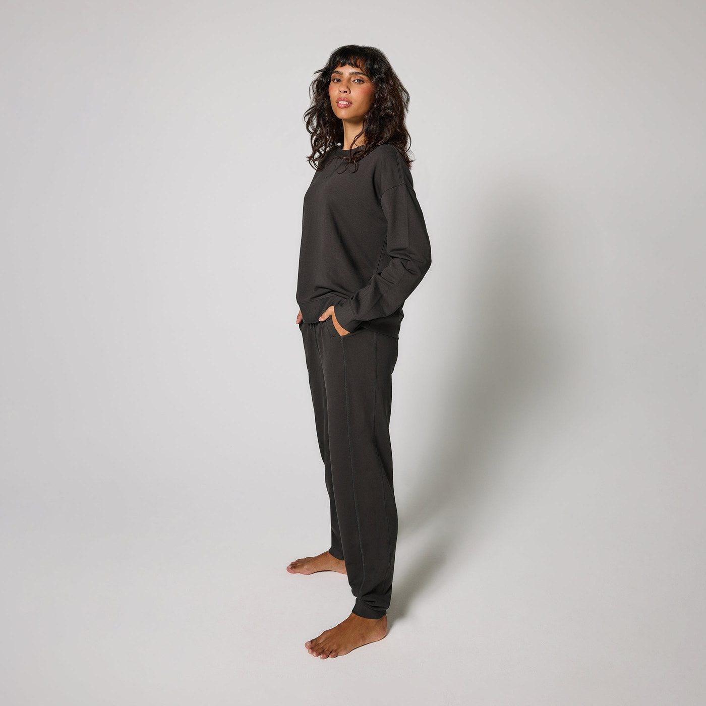 Curve Luxe Lounge Jogger - Black Coffee