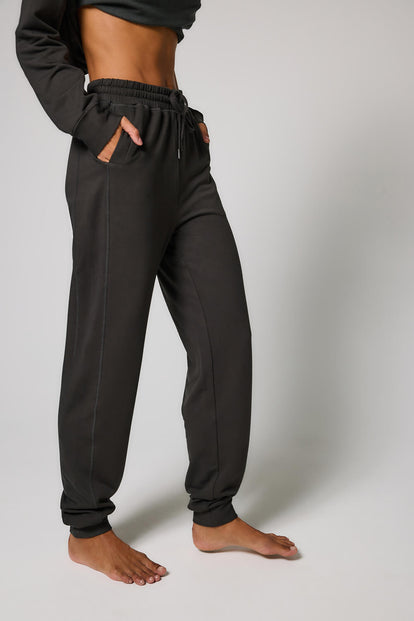 Luxe Lounge Jogger - Black Coffee