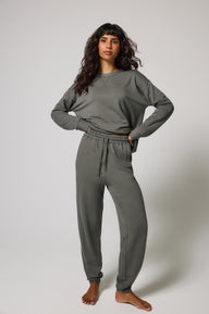 Curve Luxe Lounge Jogger - Slate Green