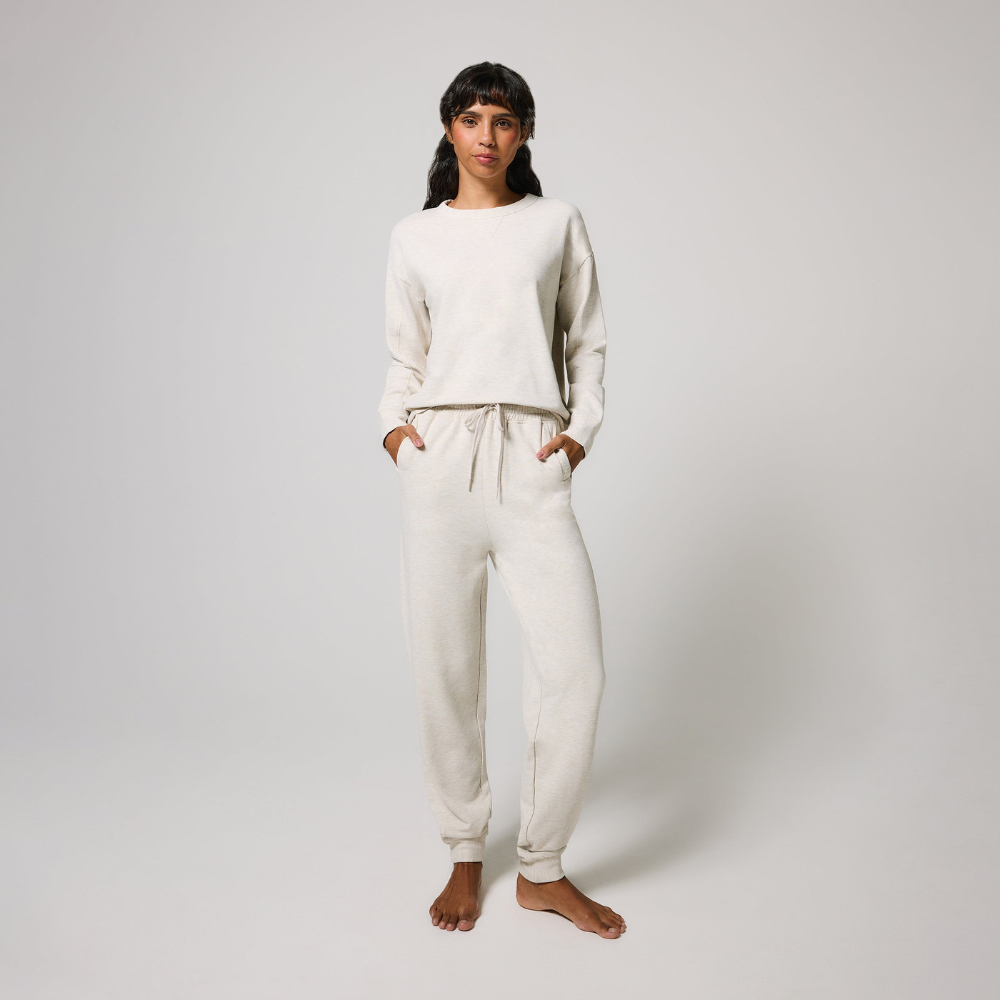 Curve Luxe Lounge Jogger - Vanilla Marl