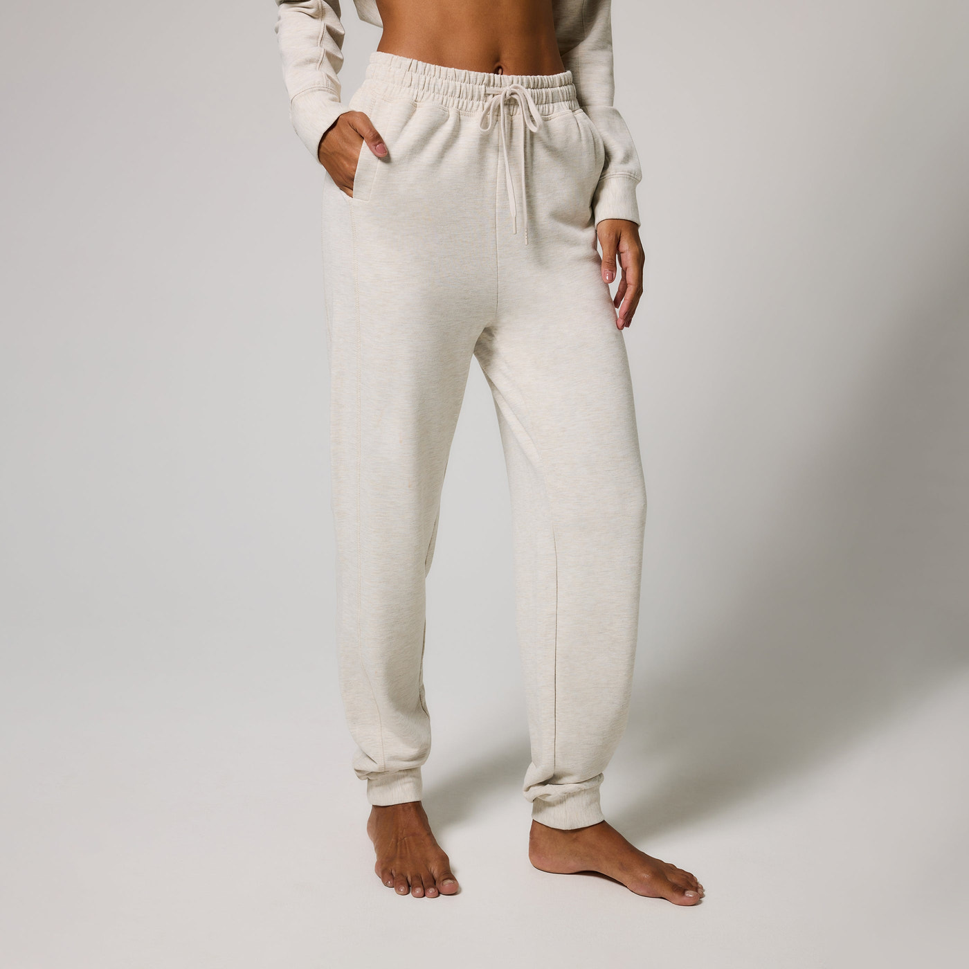 Curve Luxe Lounge Jogger - Vanilla Marl