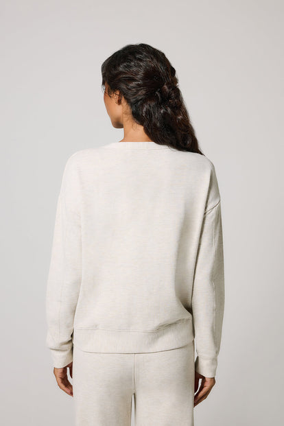 Luxe Lounge Sweatshirt - Vanilla Marl