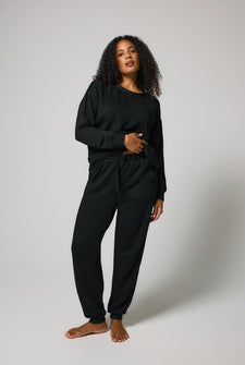 Luxe Lounge Jogger - Black