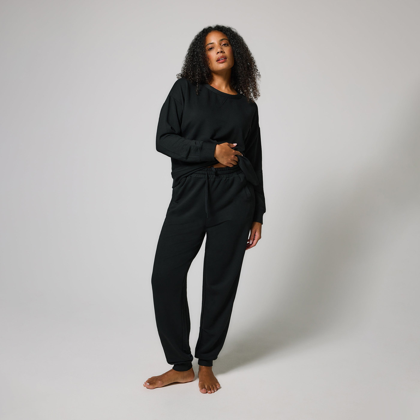 Curve Luxe Lounge Jogger - Black