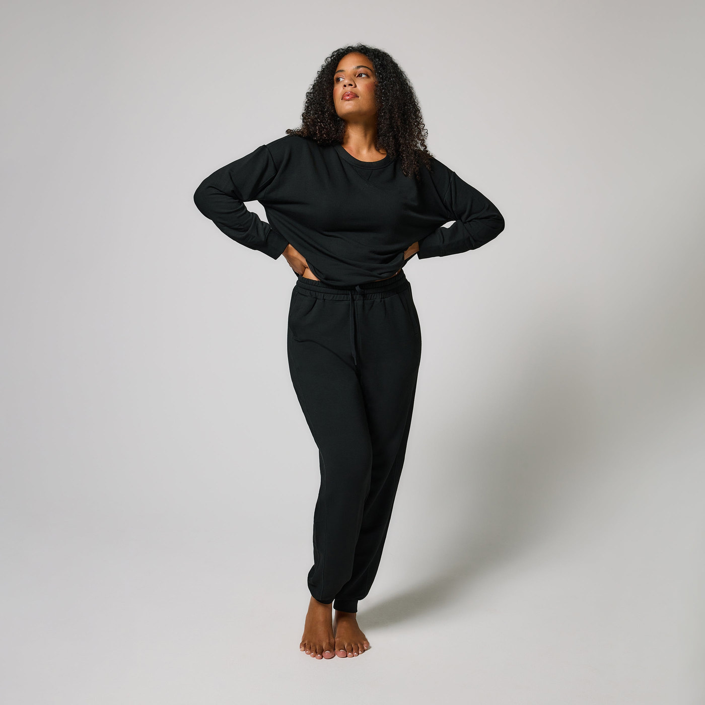 Curve Luxe Lounge Jogger - Black