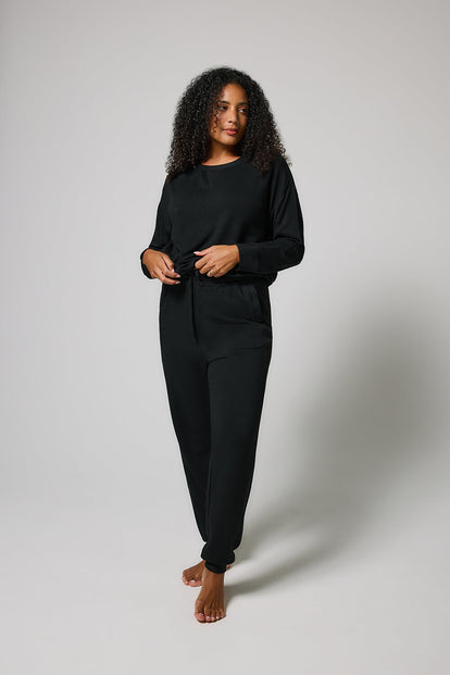 Luxe Lounge Sweatshirt - Black