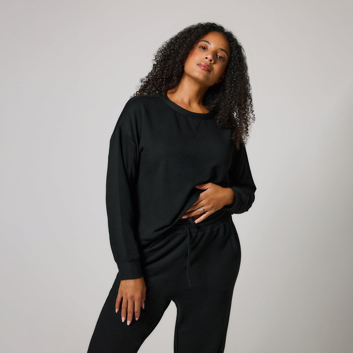Curve Luxe Lounge Jogger - Black