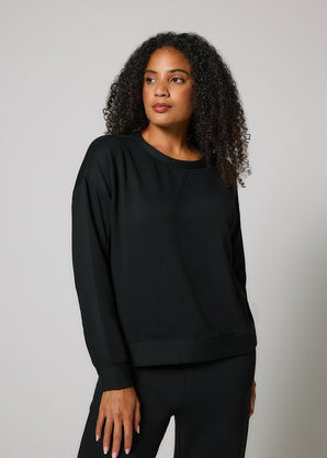 Luxe Lounge Sweatshirt - Black