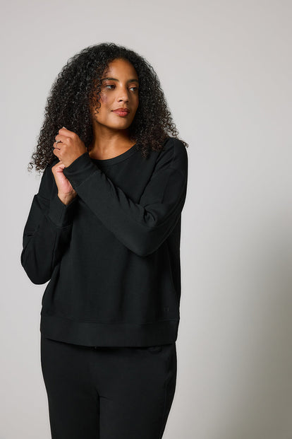 Luxe Lounge Sweatshirt - Black