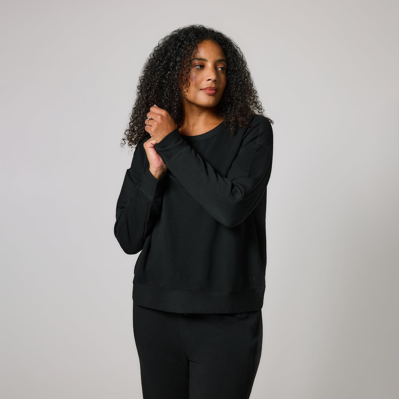 Luxe Lounge Sweatshirt - Black