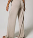 Curve Soft Touch Wide Leg Lounge Set - Oatmeal Beige