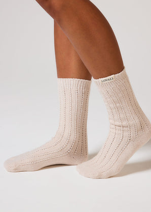 Knitted Socks - Beige