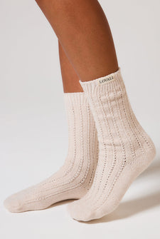 Knitted Socks - Beige