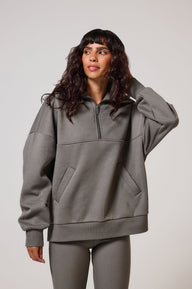 ALL SZN Organic Oversized 1/4 Zip Sweatshirt - Slate Green