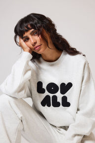 ALL SZN Organic Oversized Sweatshirt Style 1 - Light Grey Marl