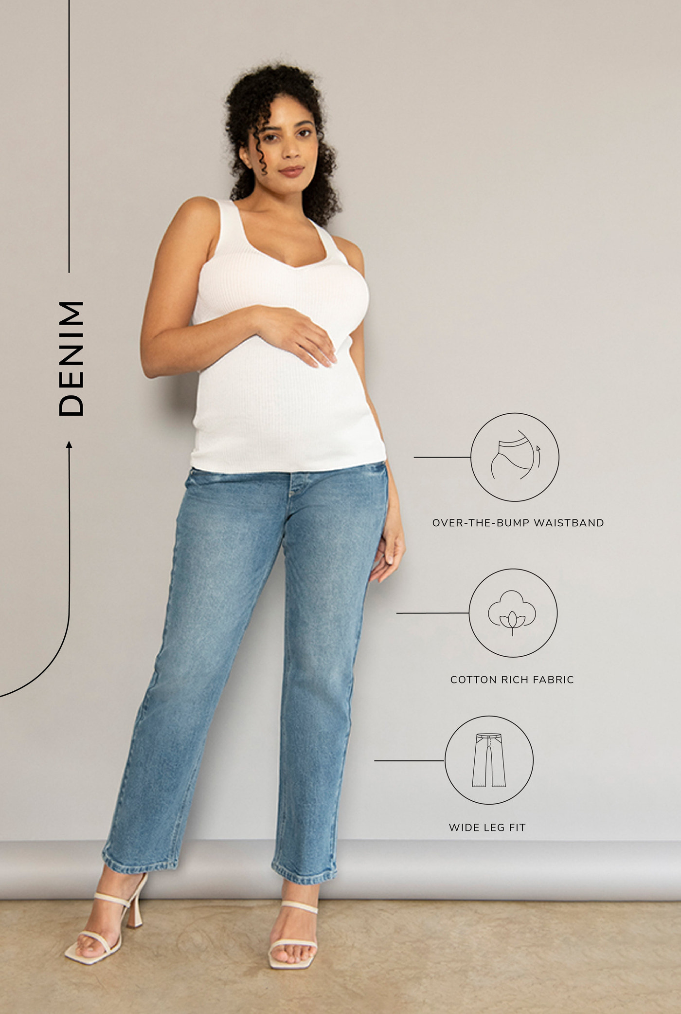 Passy Maternity Jeans Im Straight Vintage Style – Bequeme Schwangerschaftshose Made In Italy