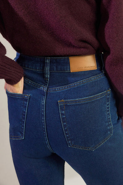 Slim Fit Mom Jeans - Dark Blue