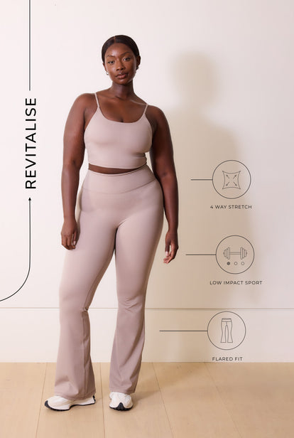 24/7 Revitalise Flare Leggings - Clay