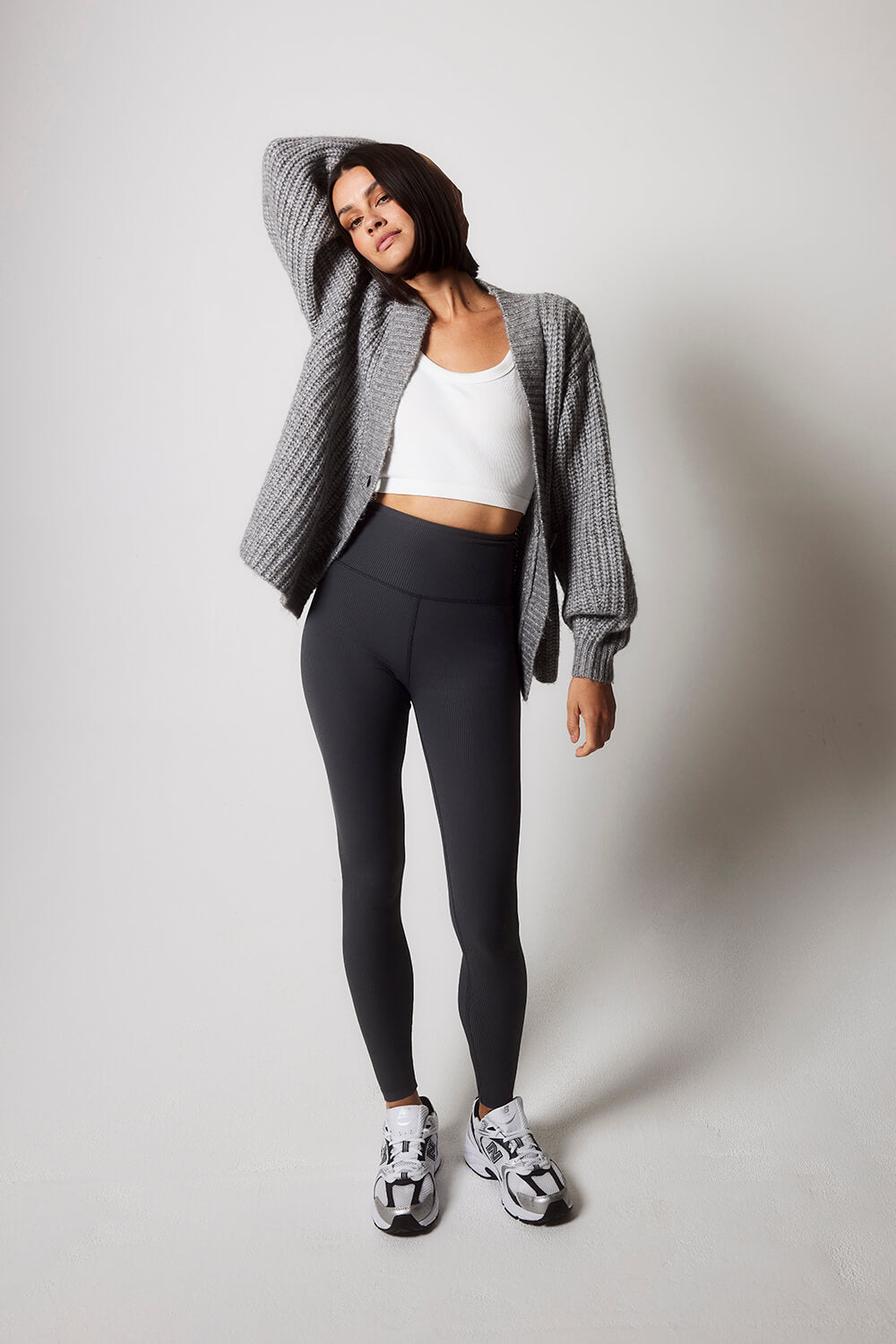 Grey hotsell ribbed legging