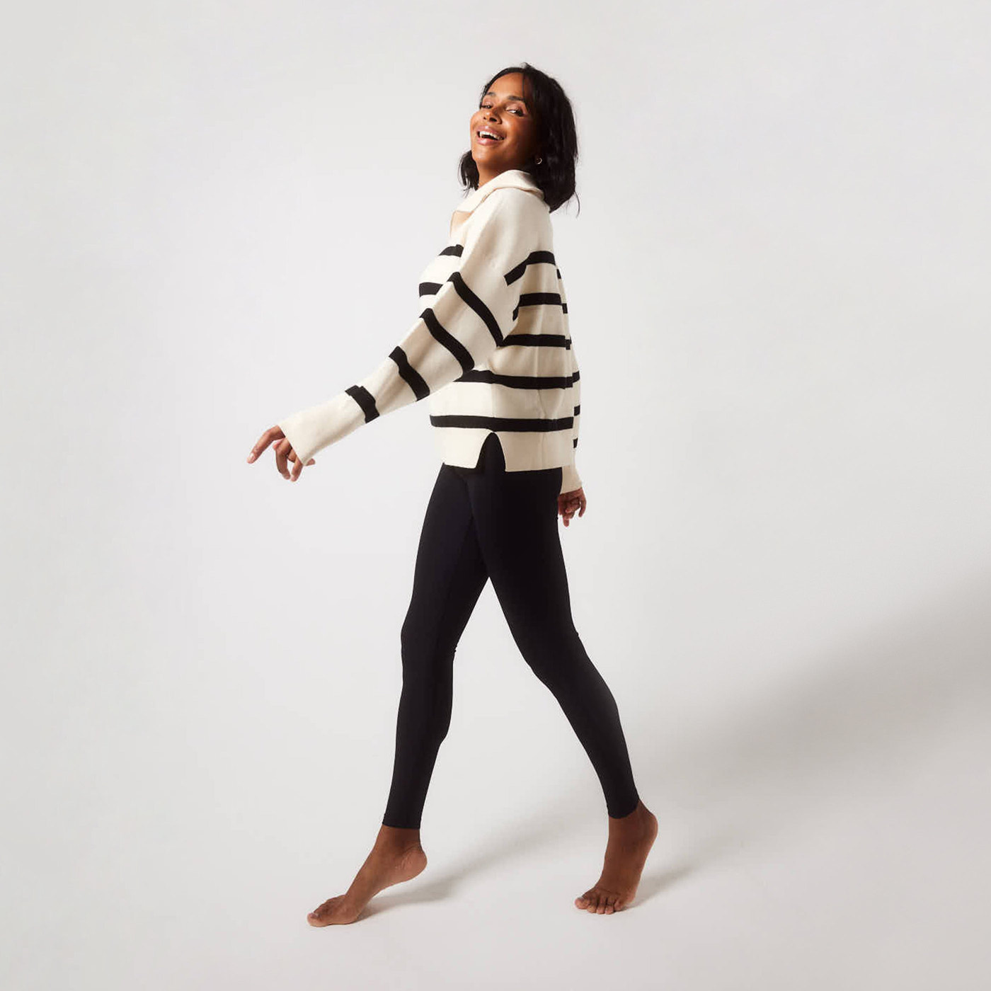 Ribbed Leggings - Black