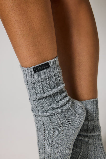 Knitted Socks - Dark Grey