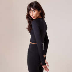 Sculpt Seamless Long Sleeve Top - Black