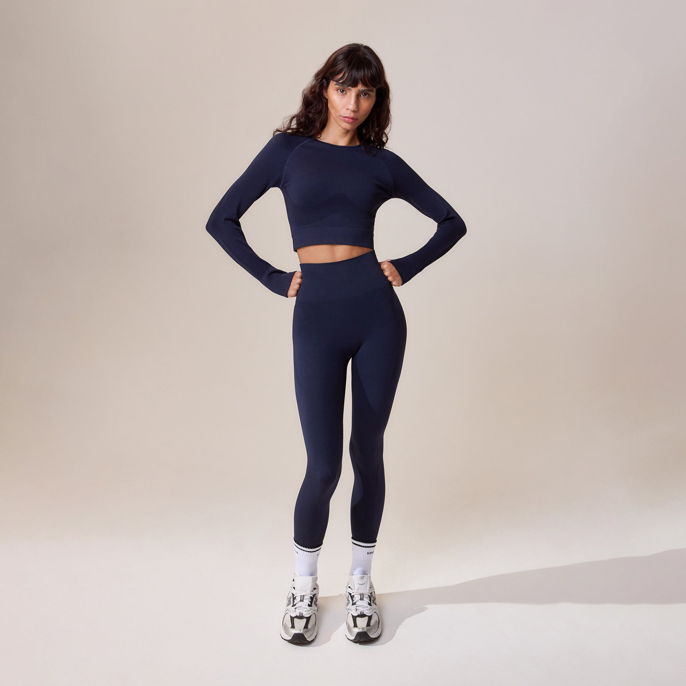Sculpt Seamless Long Sleeve Top - Deep Navy