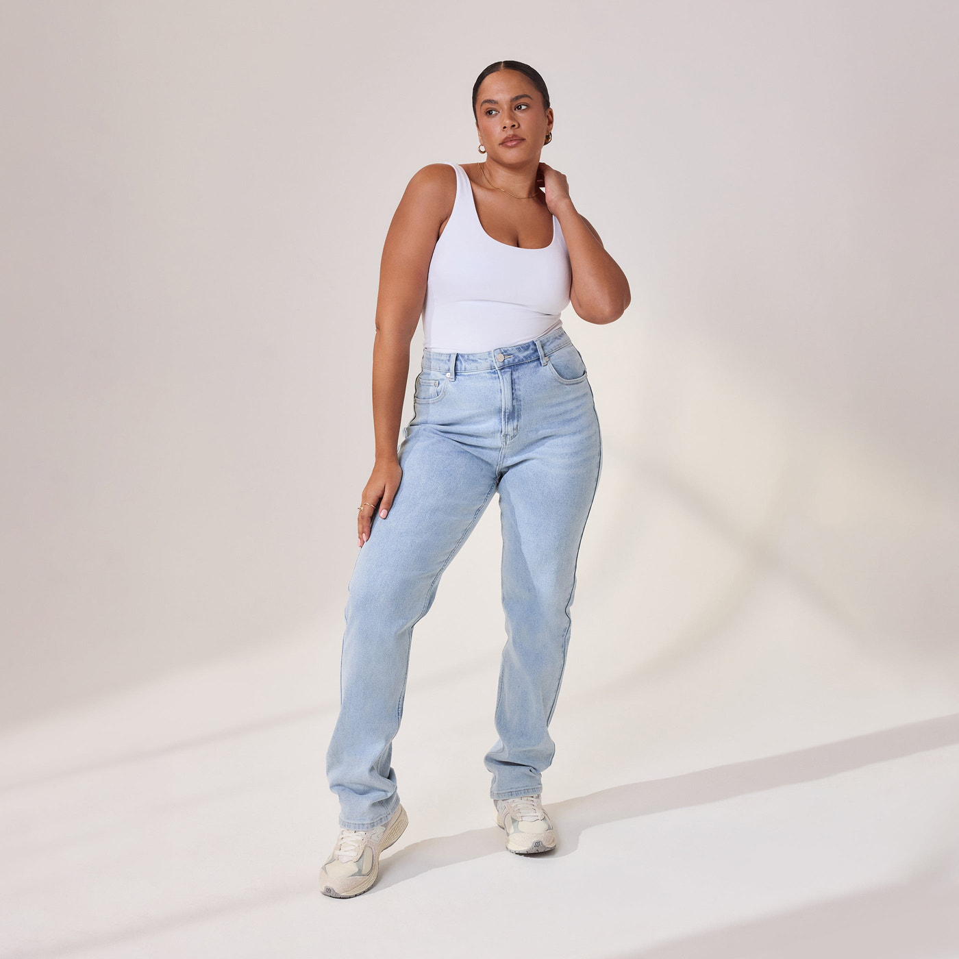 Curve Straight Jeans - Light Bleach