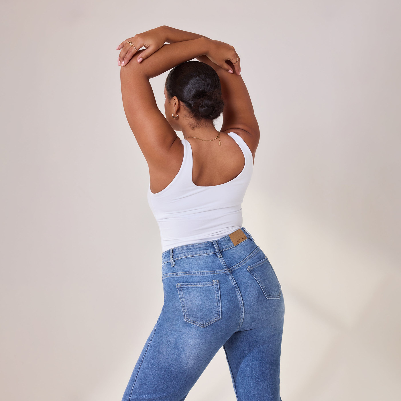 Curve Straight Jeans - Mid Blue