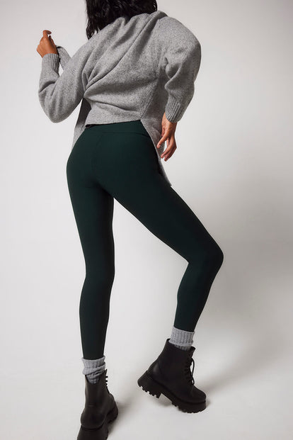 Curve Winter Everyday High Waisted Leggings - Deep Forest