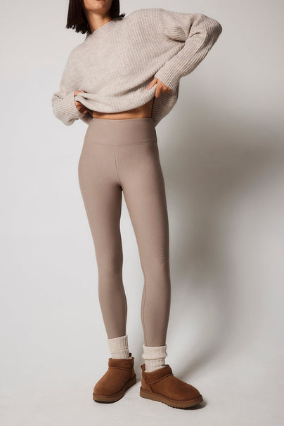 Curve Winter Everyday High Waisted Leggings - Stone