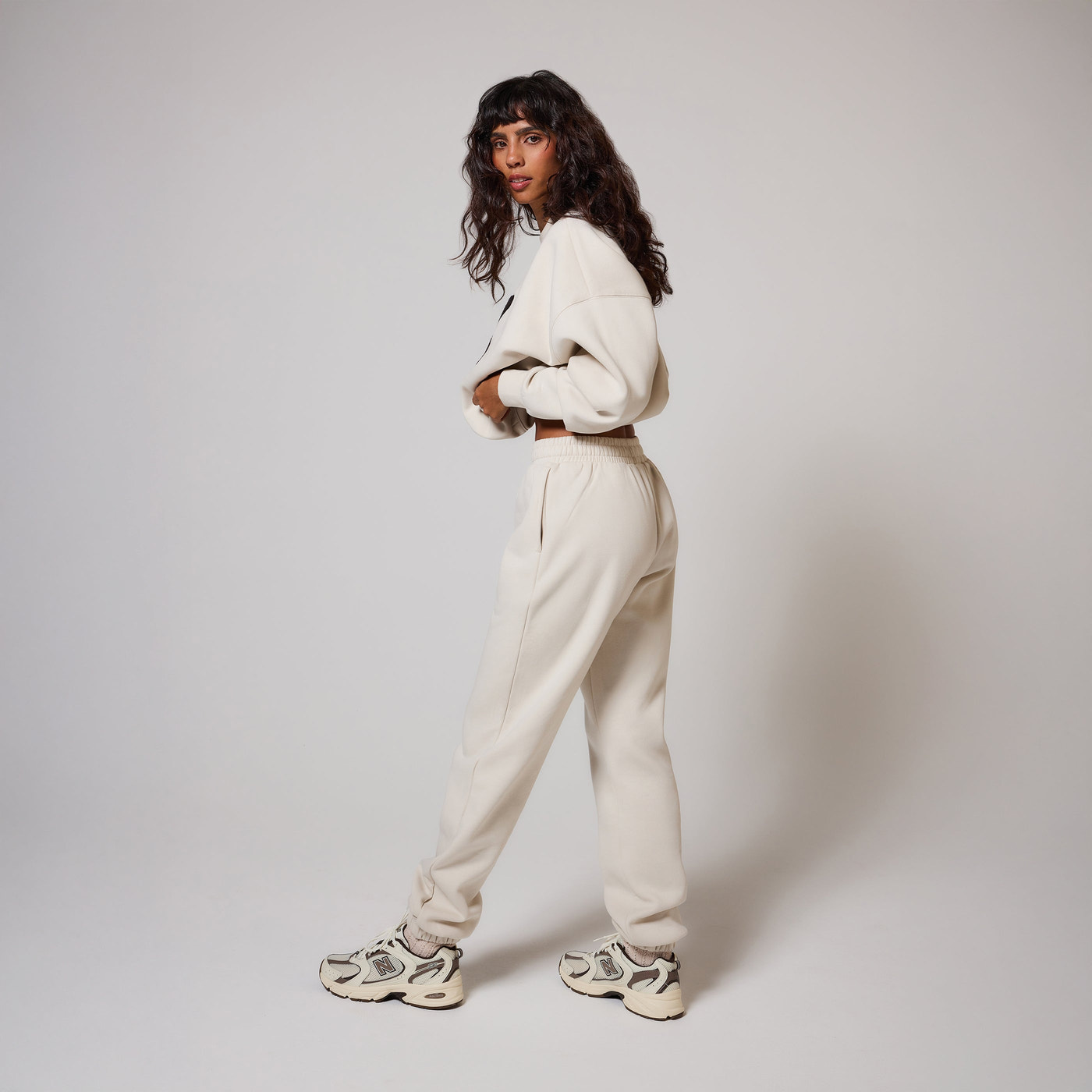 Organic Cuffed Jogger - Ecru