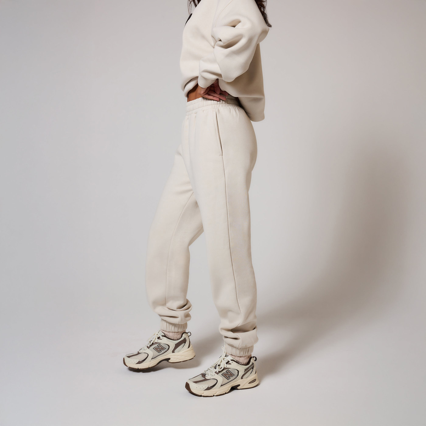 Organic Cuffed Jogger - Ecru