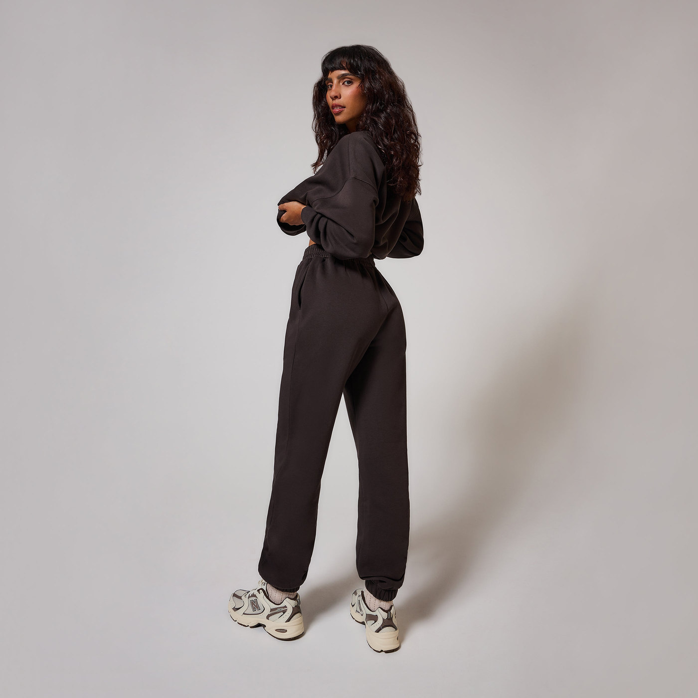 Organic Cuffed Jogger - Black Coffee