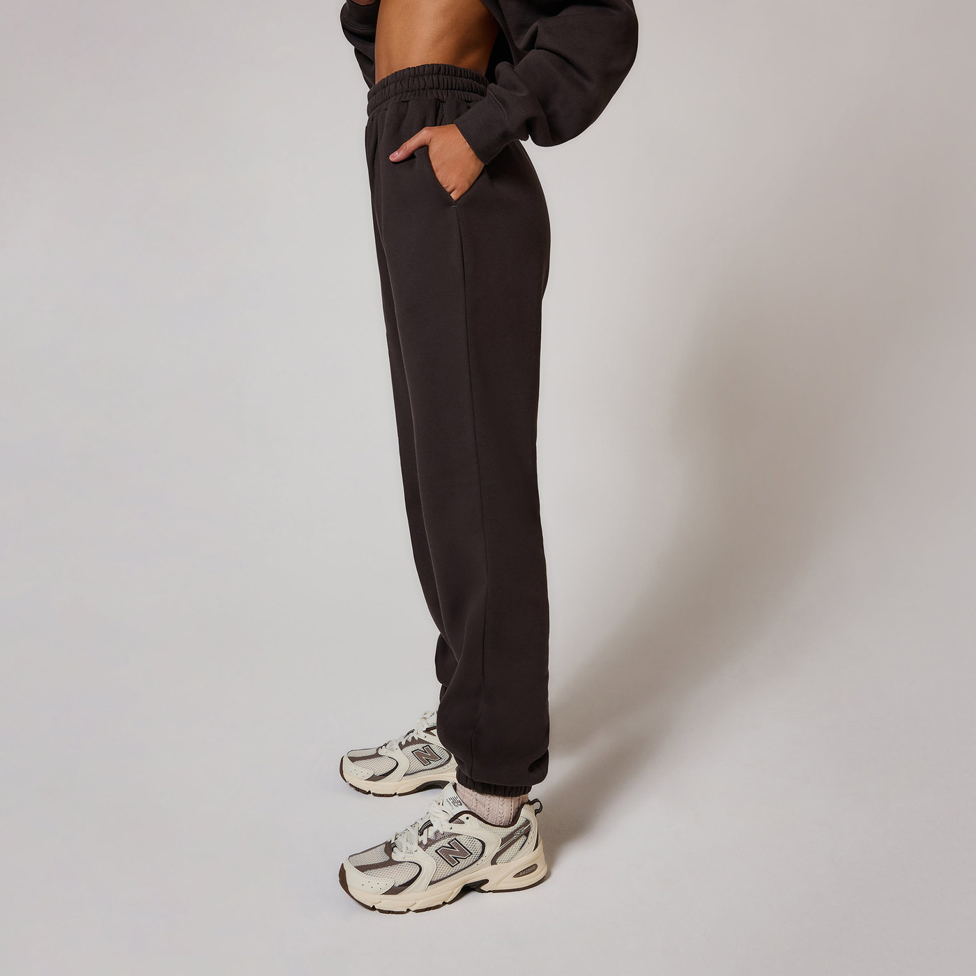 Curve Organic Cuffed Jogger - Black Coffee