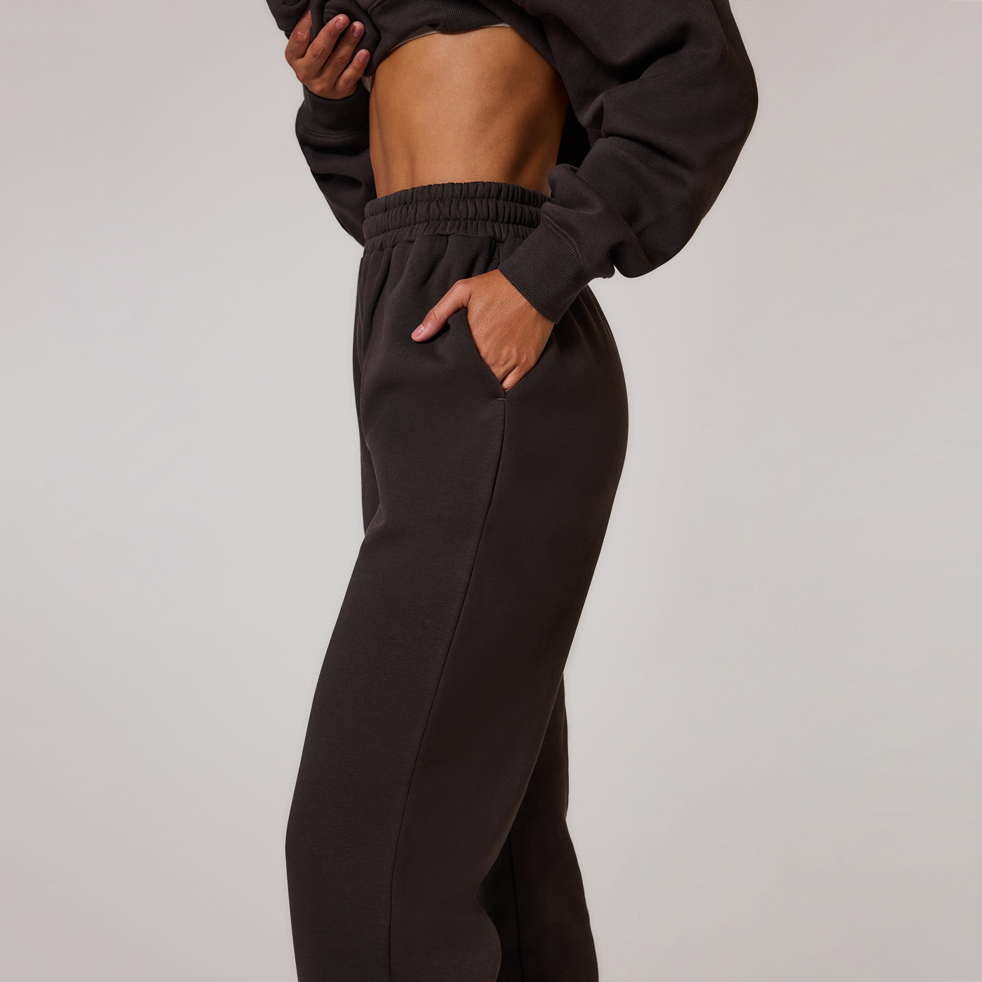 Curve Organic Cuffed Jogger - Black Coffee