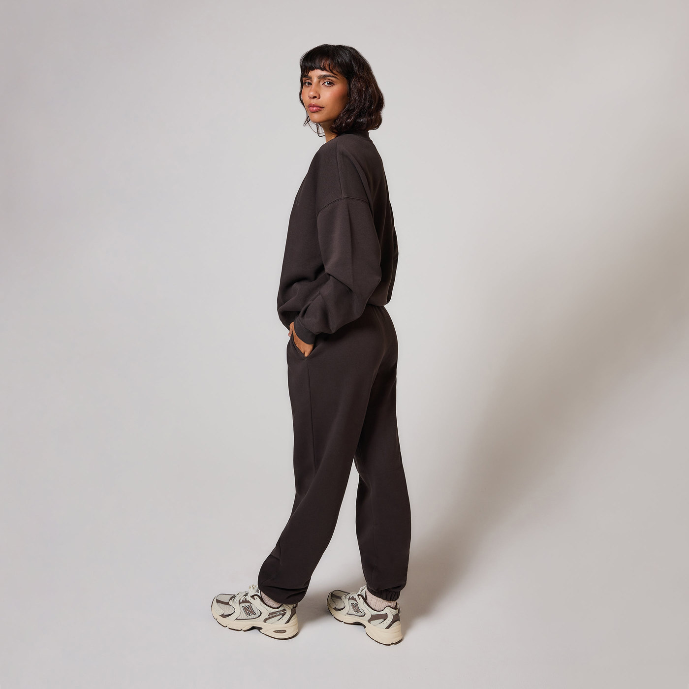 Organic Cuffed Jogger - Black Coffee
