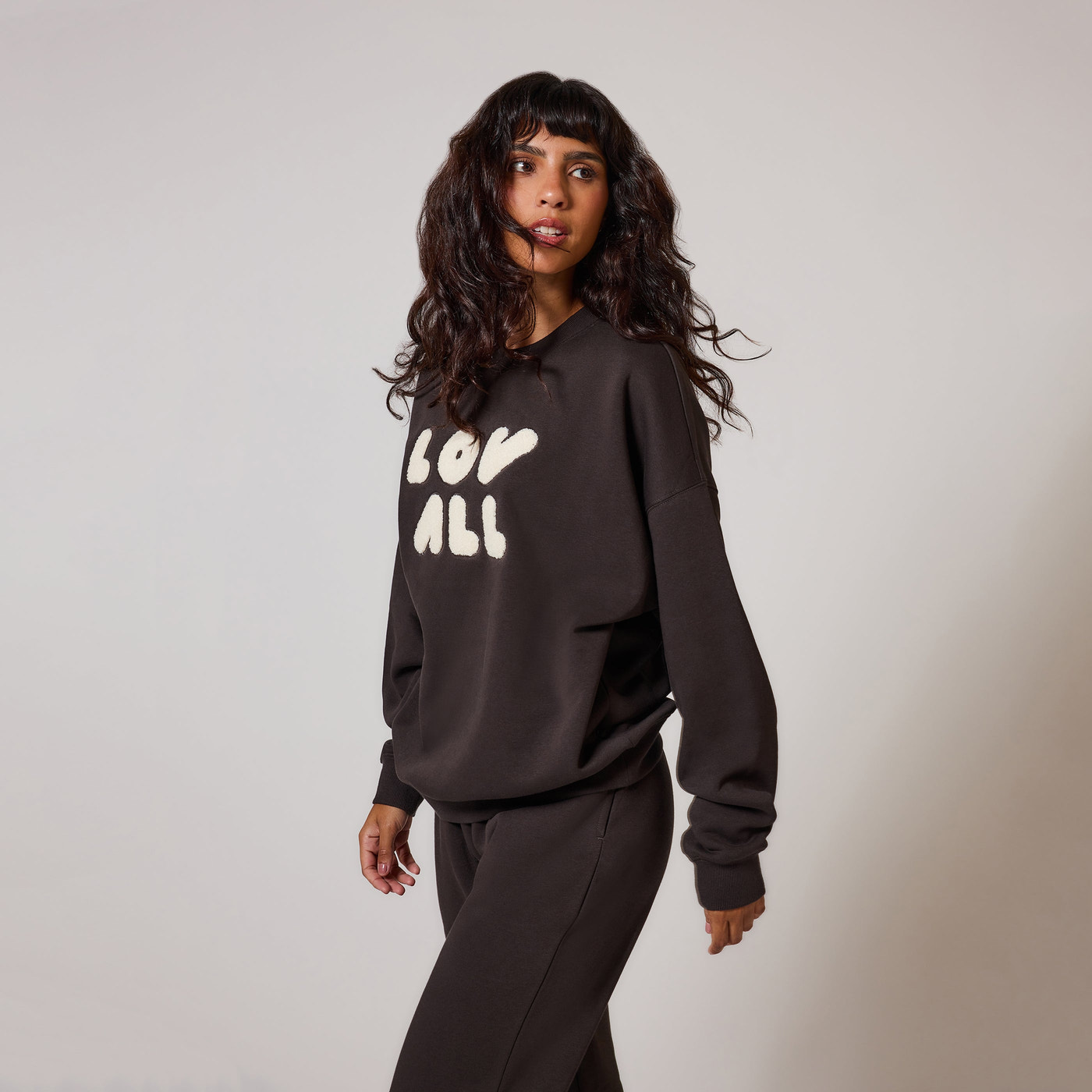 Curve Organic Oversized Sweatshirt Style 1 - Black Coffee