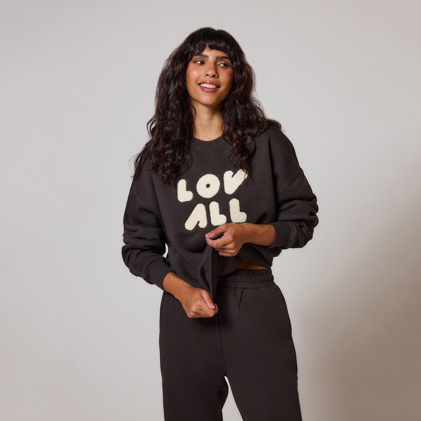 Organic Oversized Sweatshirt Style 1 - Black Coffee