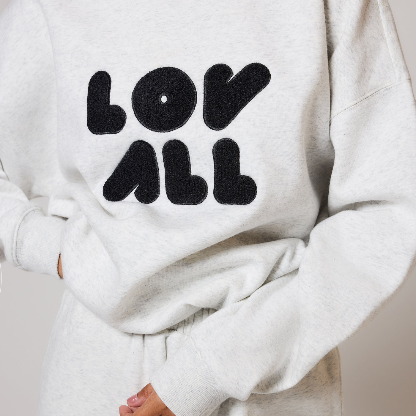 Curve Organic Oversized Sweatshirt Style 1 - Light Grey Marl