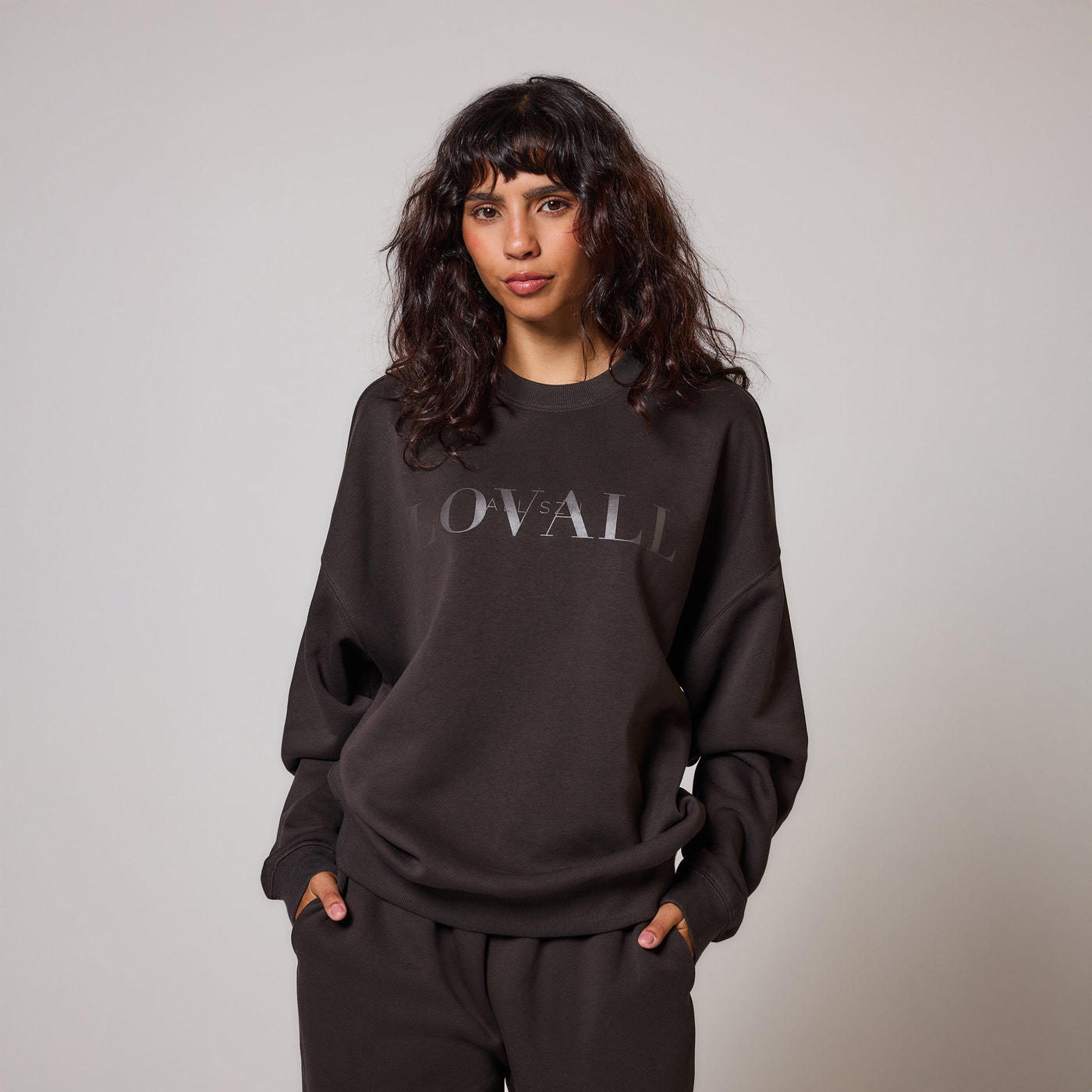 Curve Organic Oversized Sweatshirt Style 4 - Black Coffee