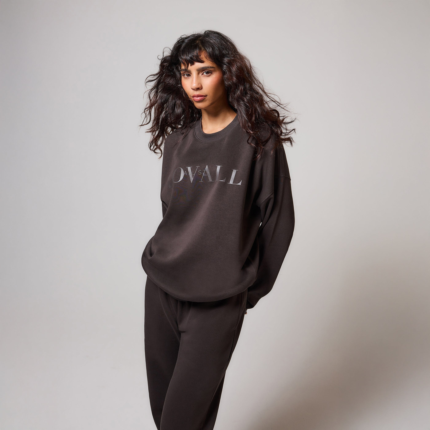 Curve Organic Oversized Sweatshirt Style 4 - Black Coffee