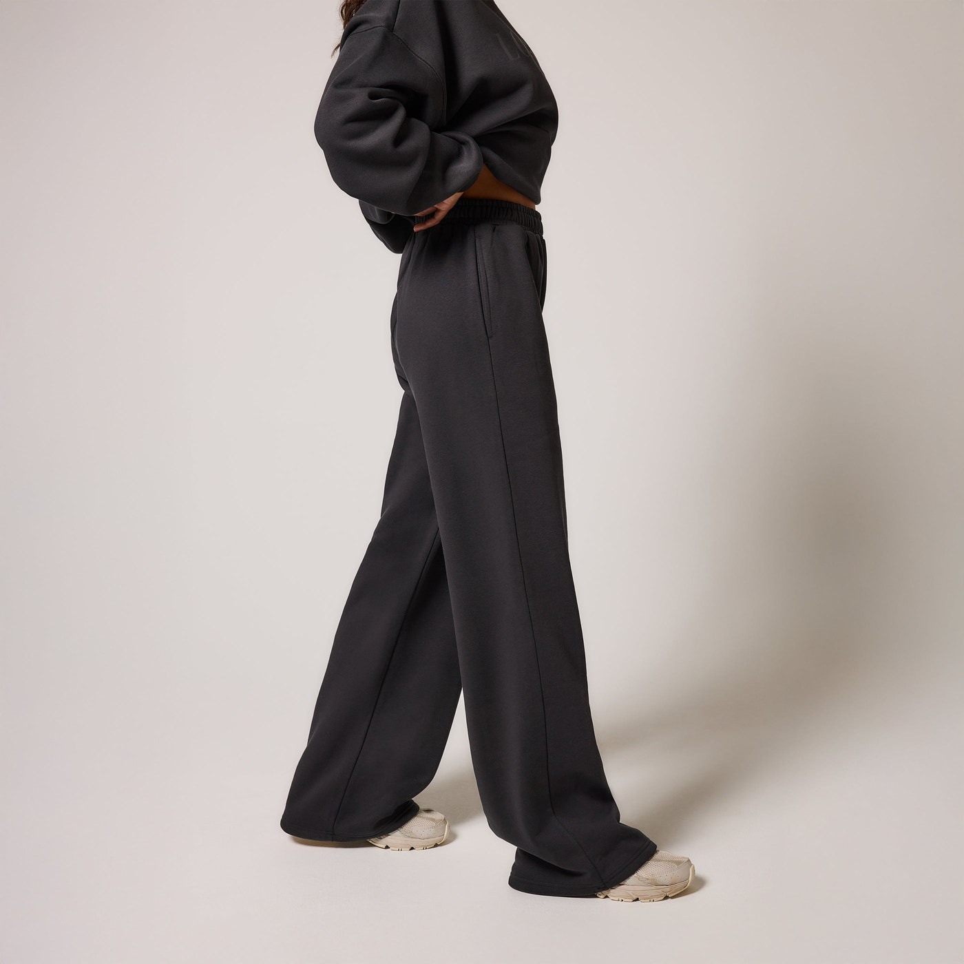Organic Wide Leg Jogger - Shadow