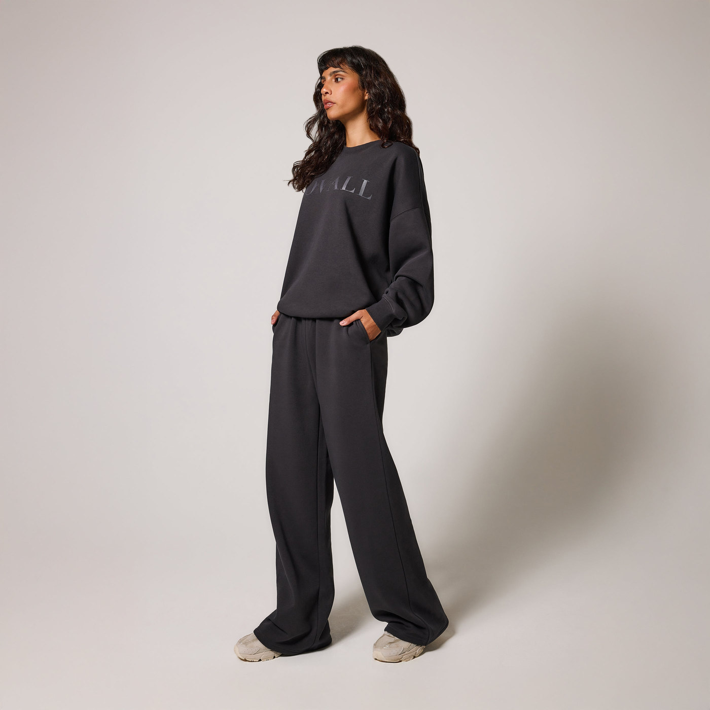 Curve Organic Wide Leg Jogger - Shadow